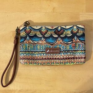 Sakroots Vibrant Patterned Wristlet